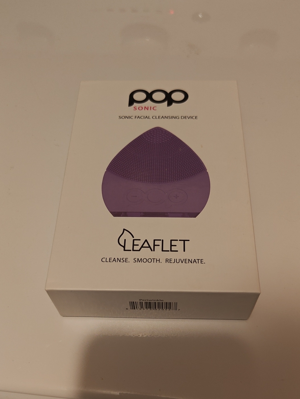 Leaflet Purple Sonic Facial Cleansing Device by POP Sonic